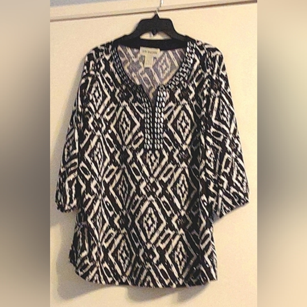 C.D. Daniels multicolor 3/4 sleeve blouse 1X